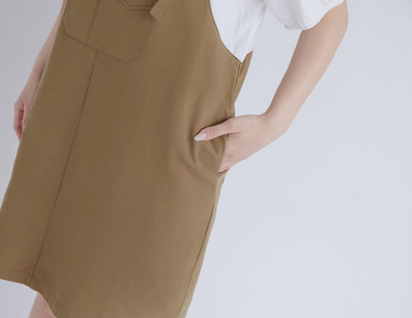 Classic Faux Two-Piece Strap Plus Size Dress