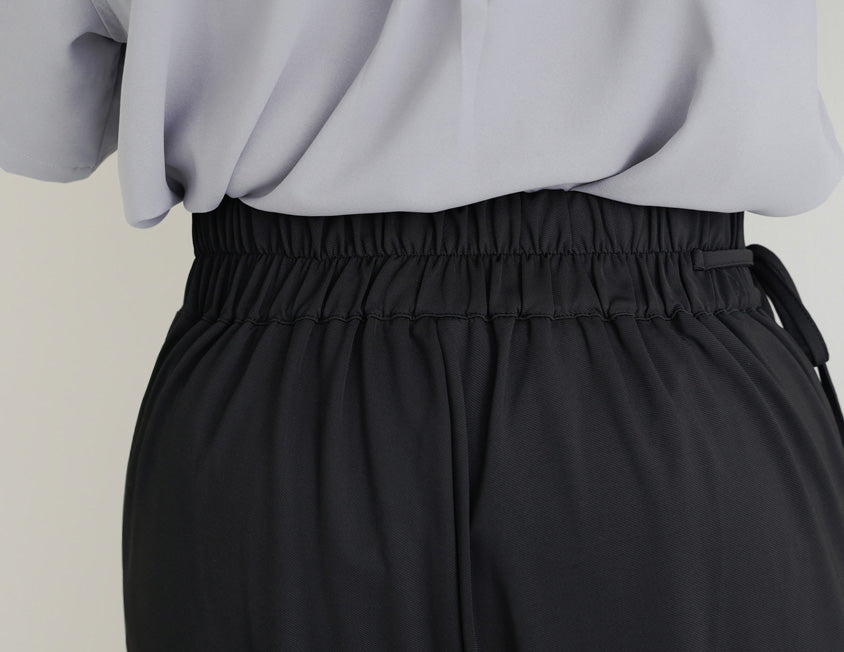 MISS. Lightweight Cooling Waist Tie Straight Leg Plus Size Tailored Pants