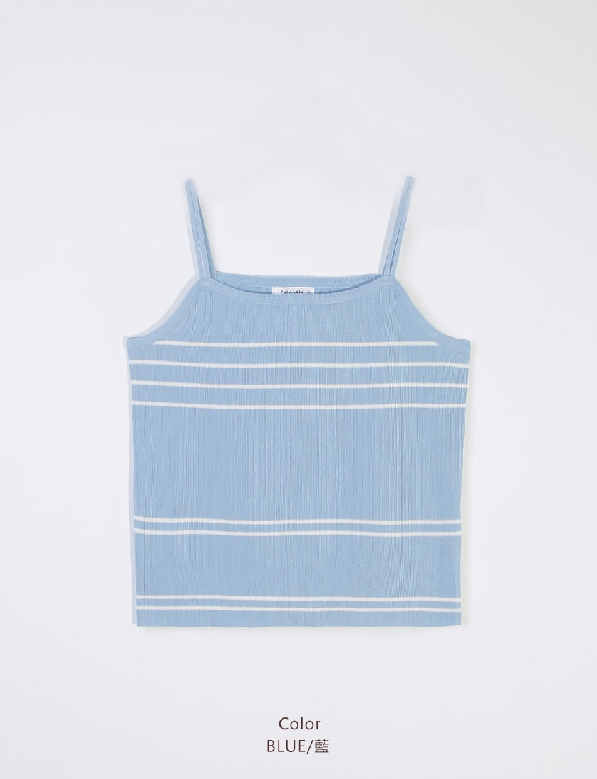 MISS. Contrast Stripe Ice Silk Knit Plus Size Tank Top