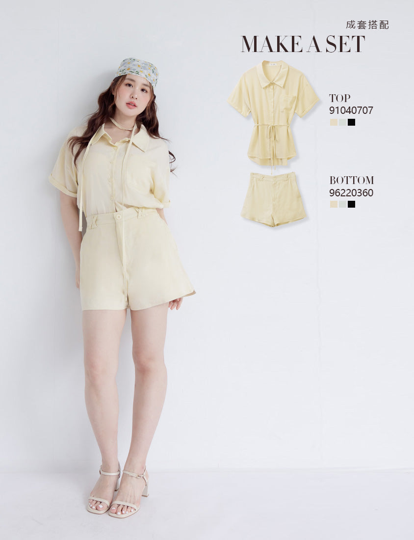 Airy Silky Linen Blend Shorts