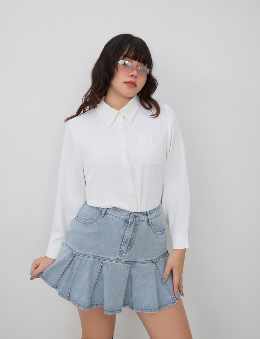 Versatile Wrinkle-Resistant Oversized Plus Size Long Sleeve Shirt (Unisex)