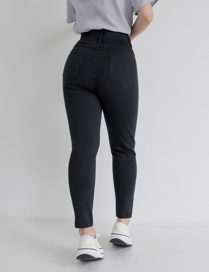 High Waist Tummy-Flattering Plus Size Slimming Pants (Three Buttons)