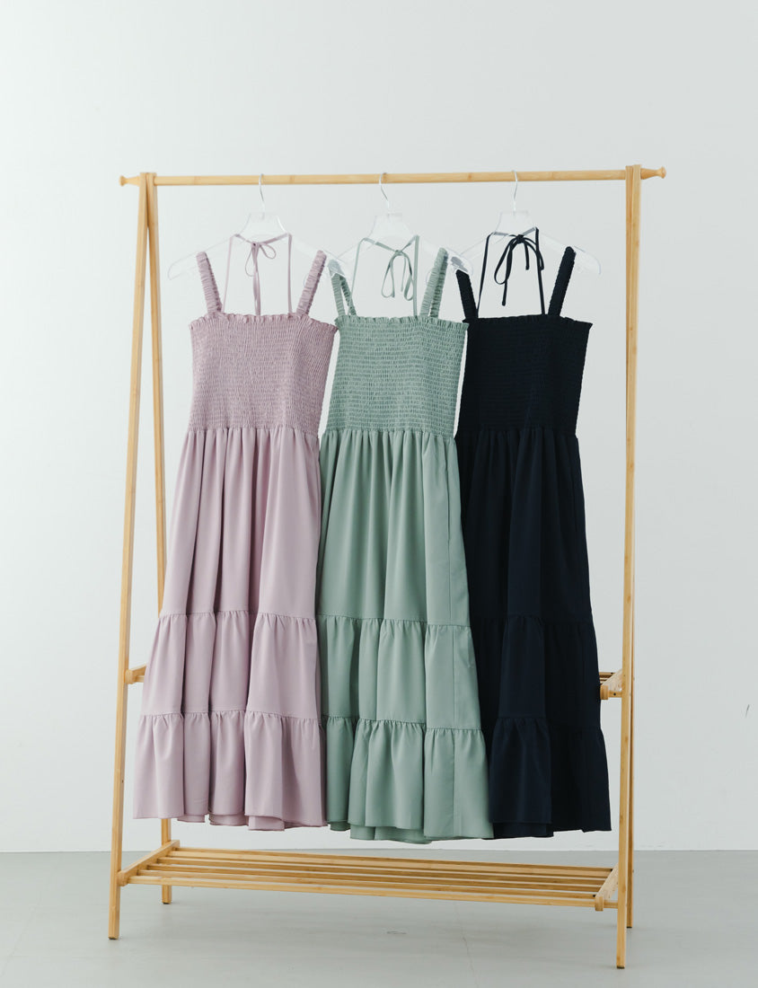 Ruffle Trim Smocked Tiered Plus Size Maxi Dress
