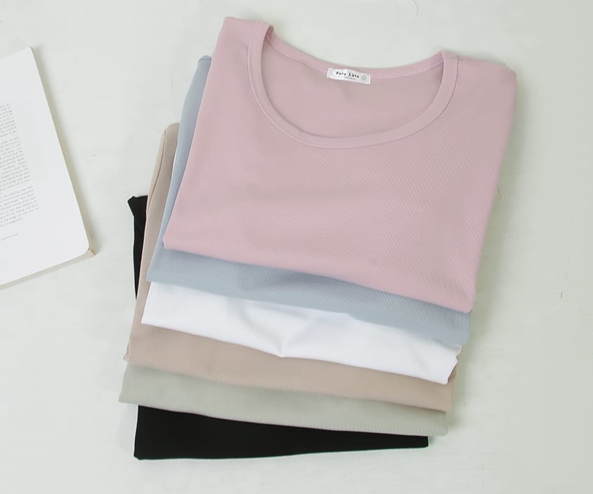 U-Neck Multicolor Plus Size Comfy Slim Tee