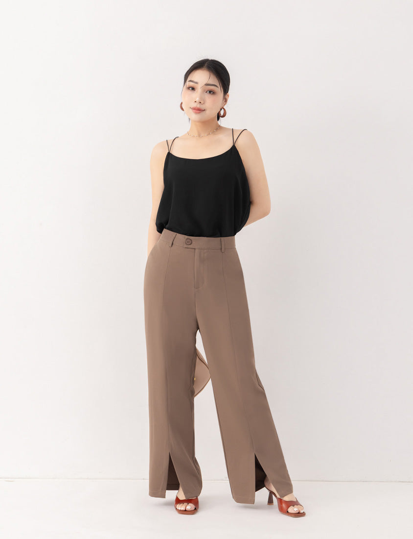 MISS. Elegant Textured Open-Back Plus Size Chiffon Camisole