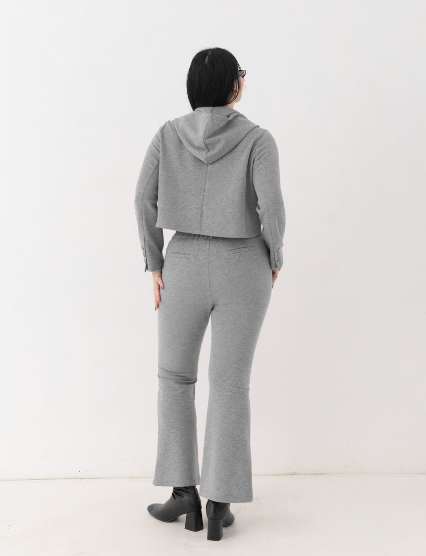 MUA! Sexy Space Cotton Front Slit Plus Size Flare Pants