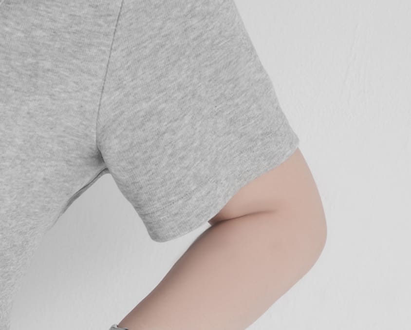 MUA! Sexy Ribbed Hollow Plus Size Short Sleeve Tee