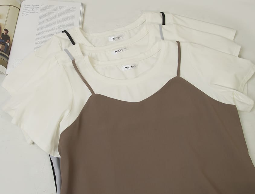 Sweetheart Neckline Twill Faux Two-Piece Plus Size Top