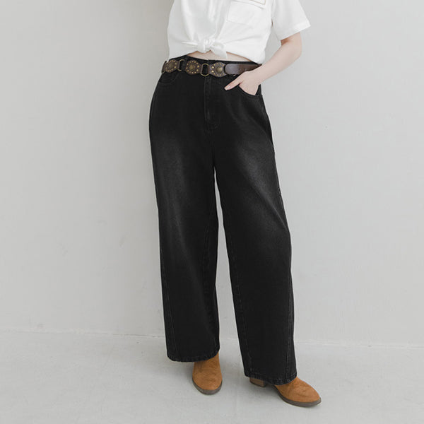 Stylish Slimming Stitch Tapered Plus Size Jeans