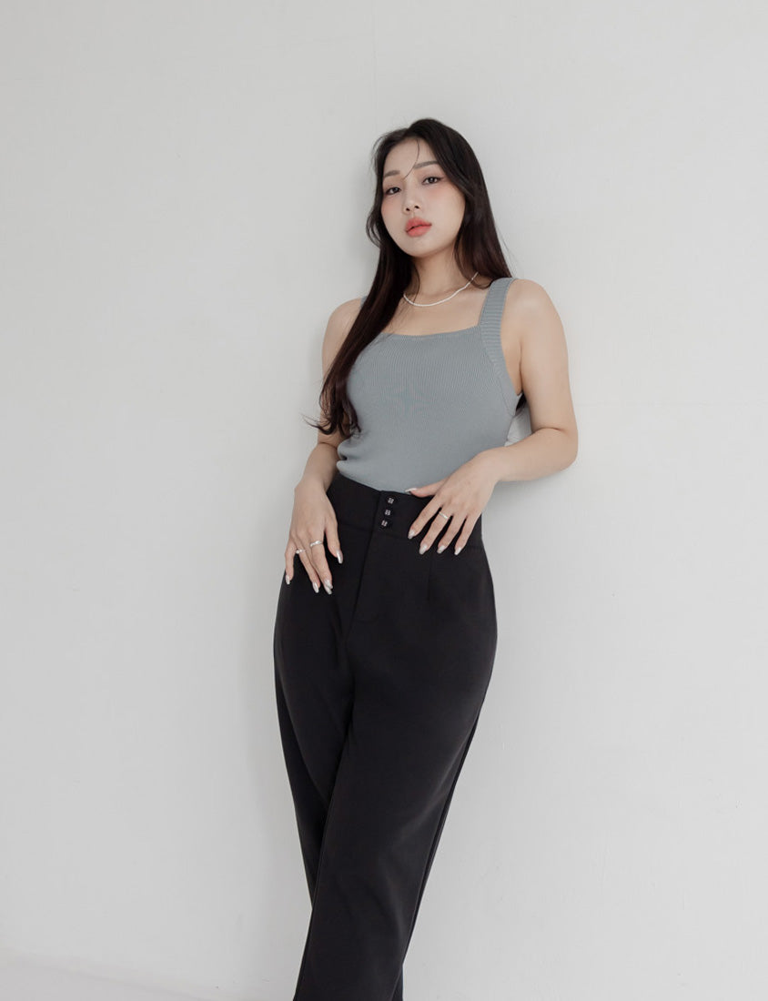 MISS. Ice Silk Lyocell Bra Bulges Support Knit Plus Size Tank Top