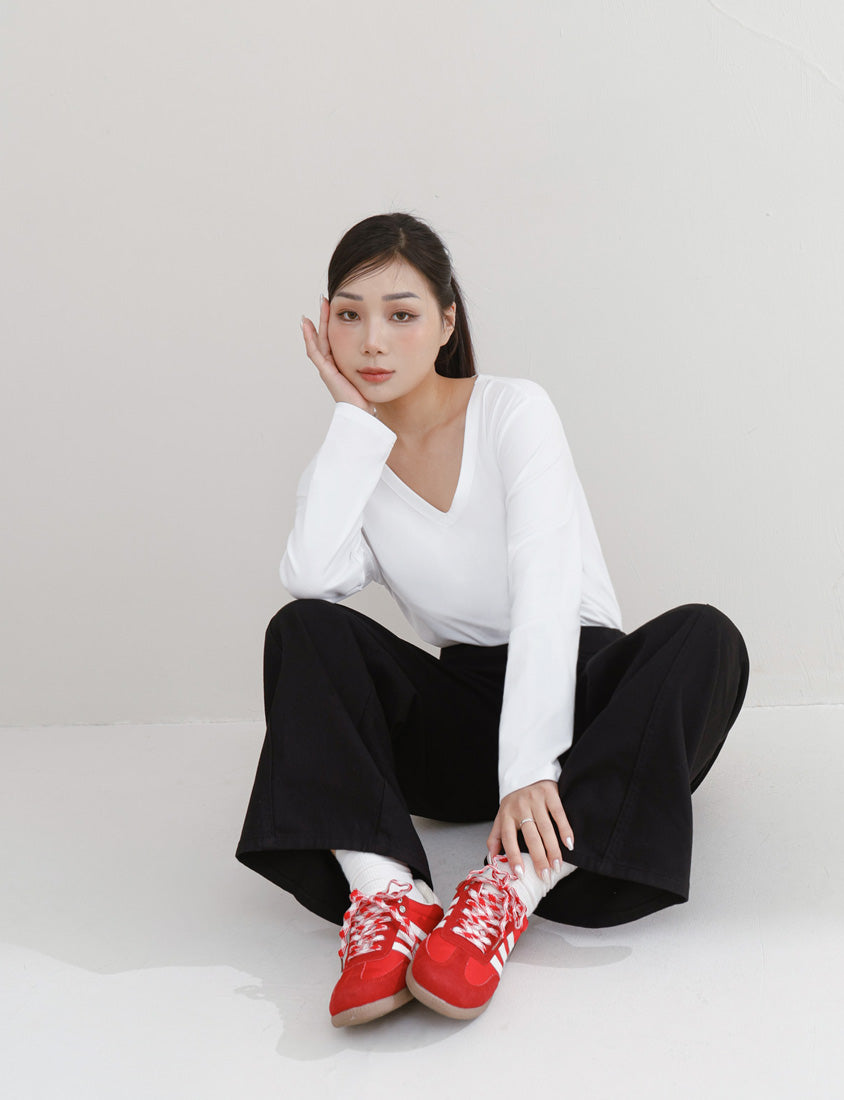 Everyday Versatile Twill Plus Size Straight-Leg Wide Pants