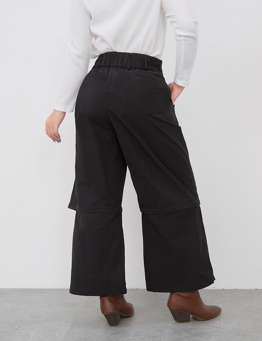 High Waist Convertible Plus Size Utility Pants