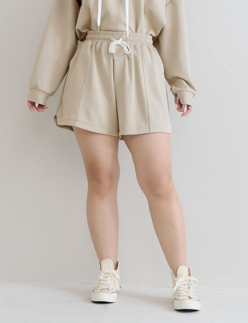 Cloud Cotton Elastic Drawstring Casual Plus Size Shorts