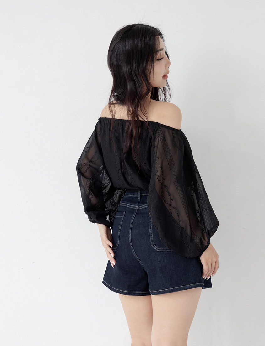 Cooling Tech A-Line Plus Size Denim Shorts