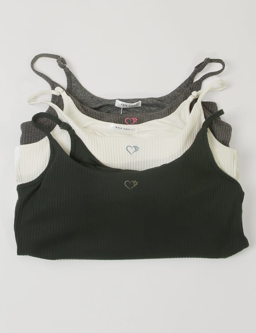 Pobra. Sweet & Edgy Heart Embroidery Plus Size Bra Top (With Pads)