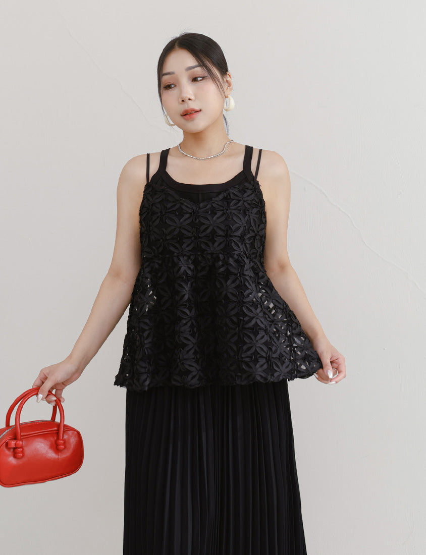 MISS. Adjustable Floral Layering Plus Size Camisole