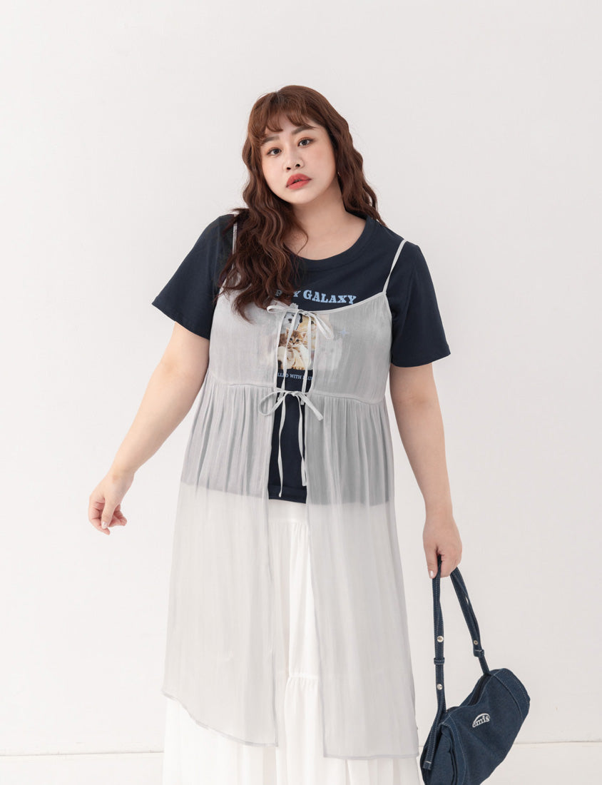 Shimmer Textured Plus Size Cami Maxi Dress