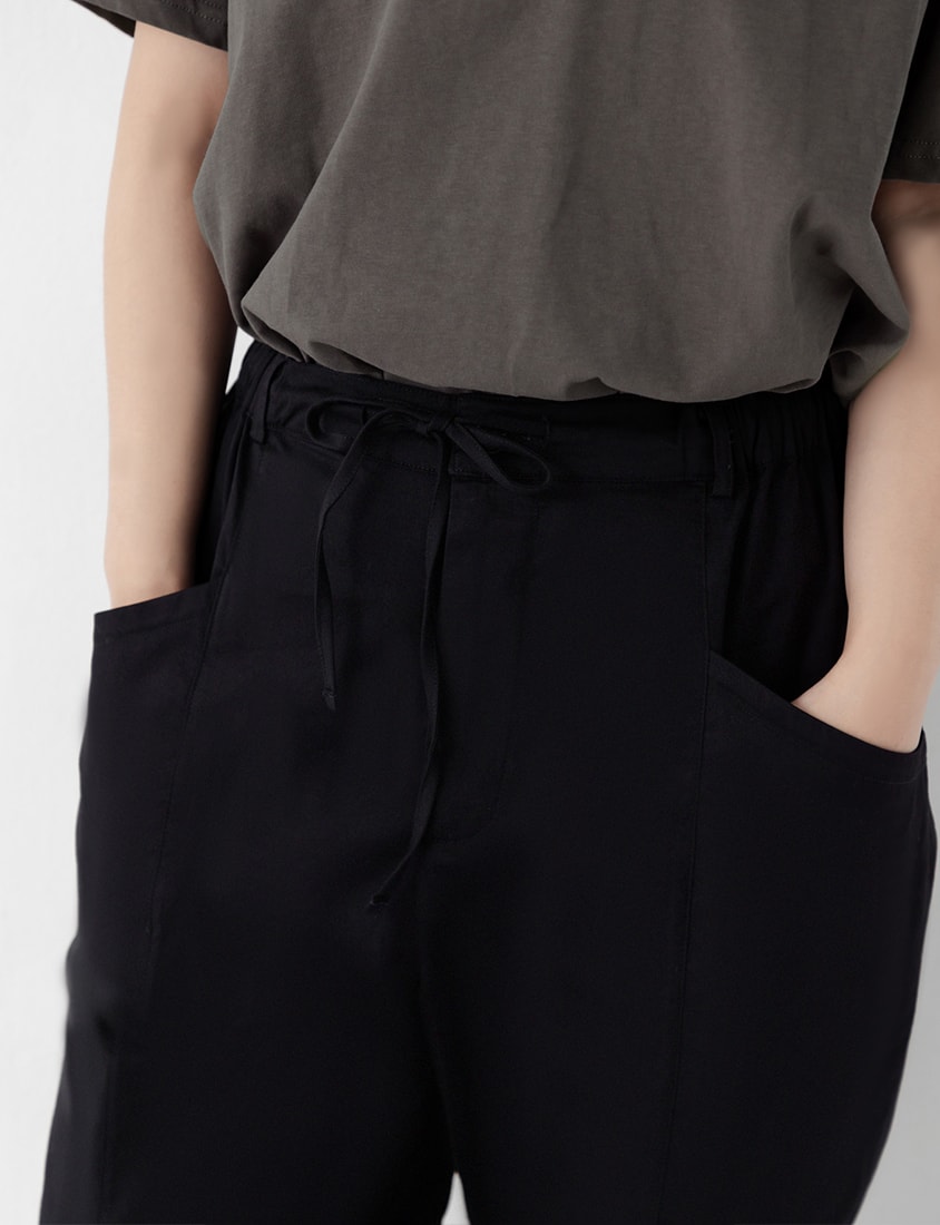 Utility Side-Tie Big Pocket Plus Size Boyfriend Pants