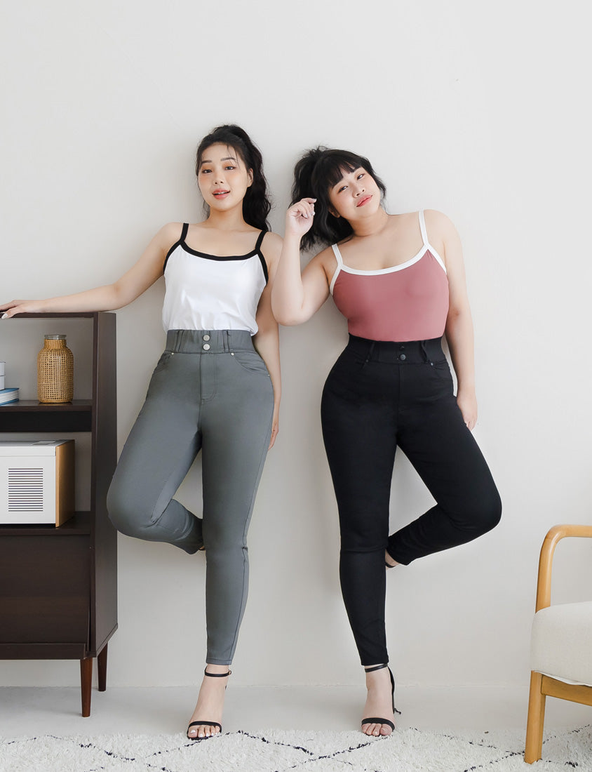 Cooling Elastic Wide Waistband Long Pants