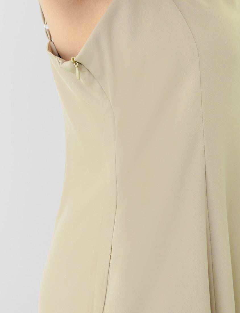Wrinkle-Resistant Front Slit Adjustable Strap Plus Size Maxi Dress