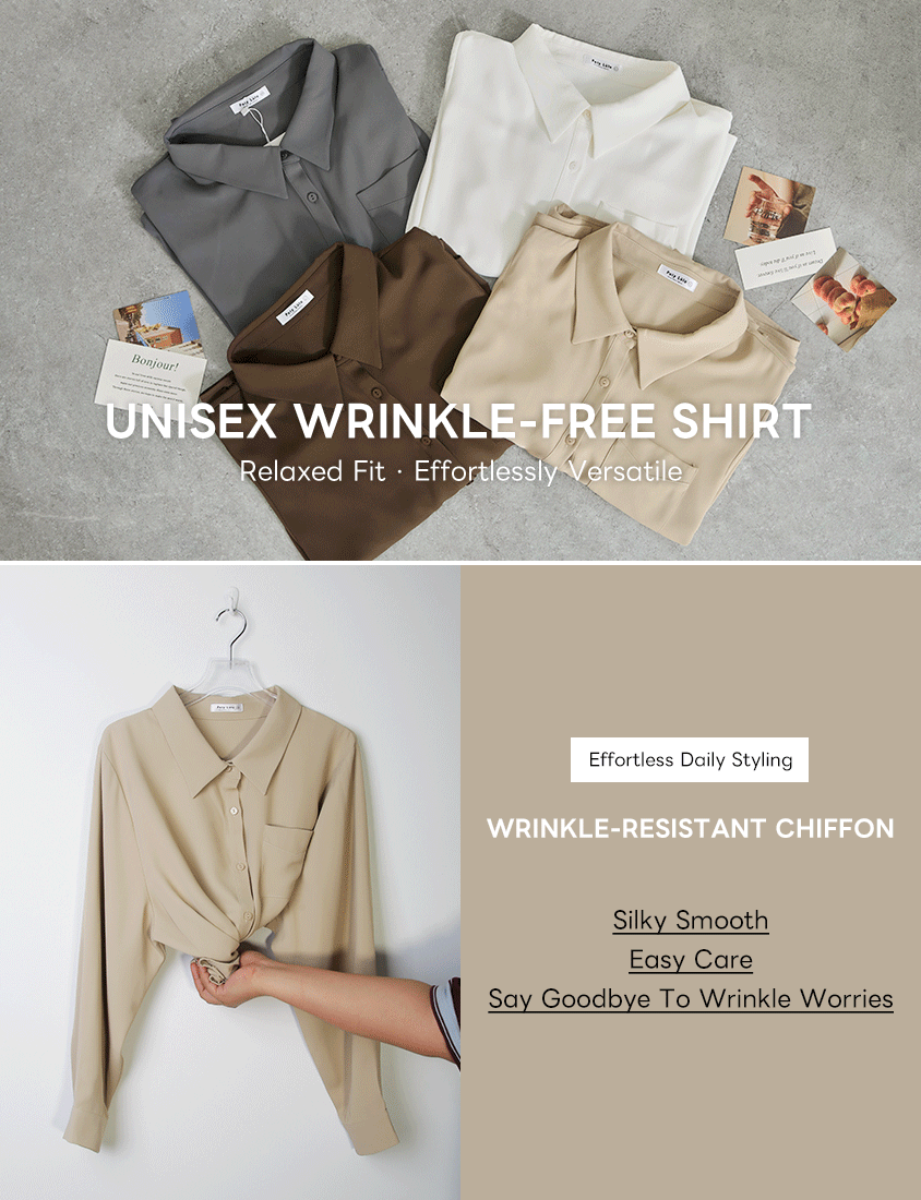 Versatile Wrinkle-Resistant Oversized Plus Size Long Sleeve Shirt (Unisex)