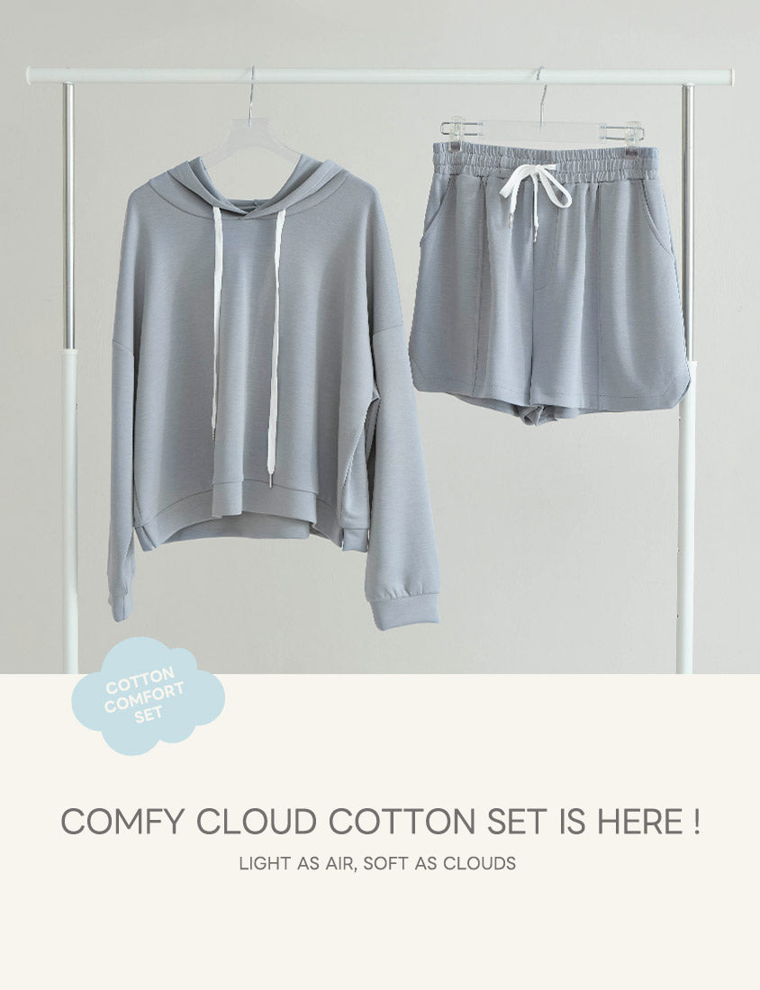Cloud Cotton Multi-Color Cropped Plus Size Hoodie