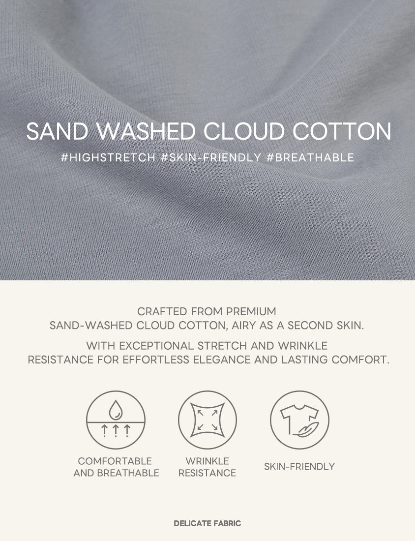 MUA! Cloud Cotton Front Cut-Out Plus Size Long Sleeve Top