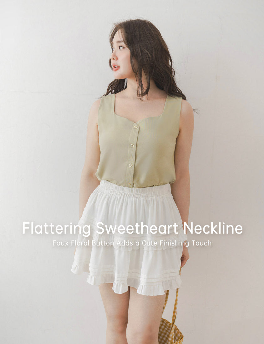 UV PRO+ Cooling Antibacterial Square Neck Plus Size Tank Top