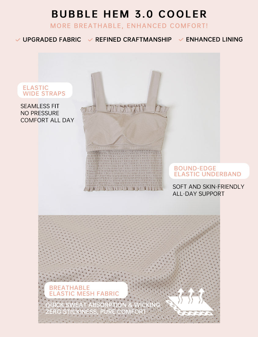 Matte Breezy Bubble Hem Plus Size Bra Camisole (With Padding)