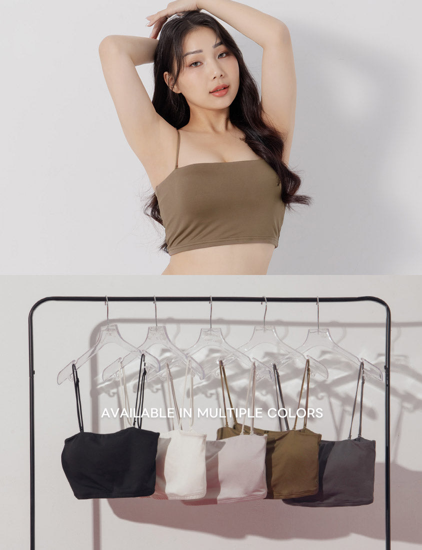 Pobra. Removable Padded Silky Milk Plus Size Bandeau BRATOP