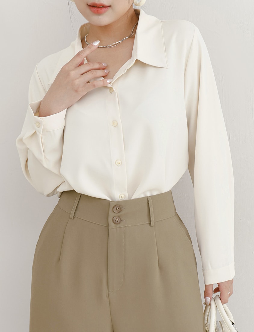 MISS. Two Piece Korean Style Lace Chiffon Plus Size Blouse (With Shawl)