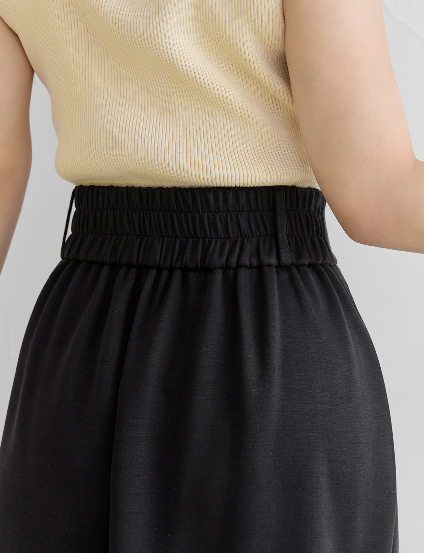 Cloud Cotton Elastic Back Waist Plus Size Mermaid Maxi Skirt