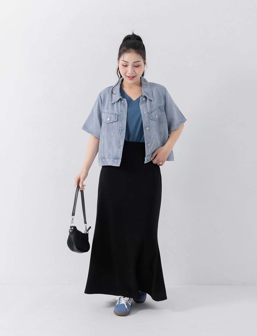 COOL PRO+ Slimming Mermaid Plus Size Maxi Skirt