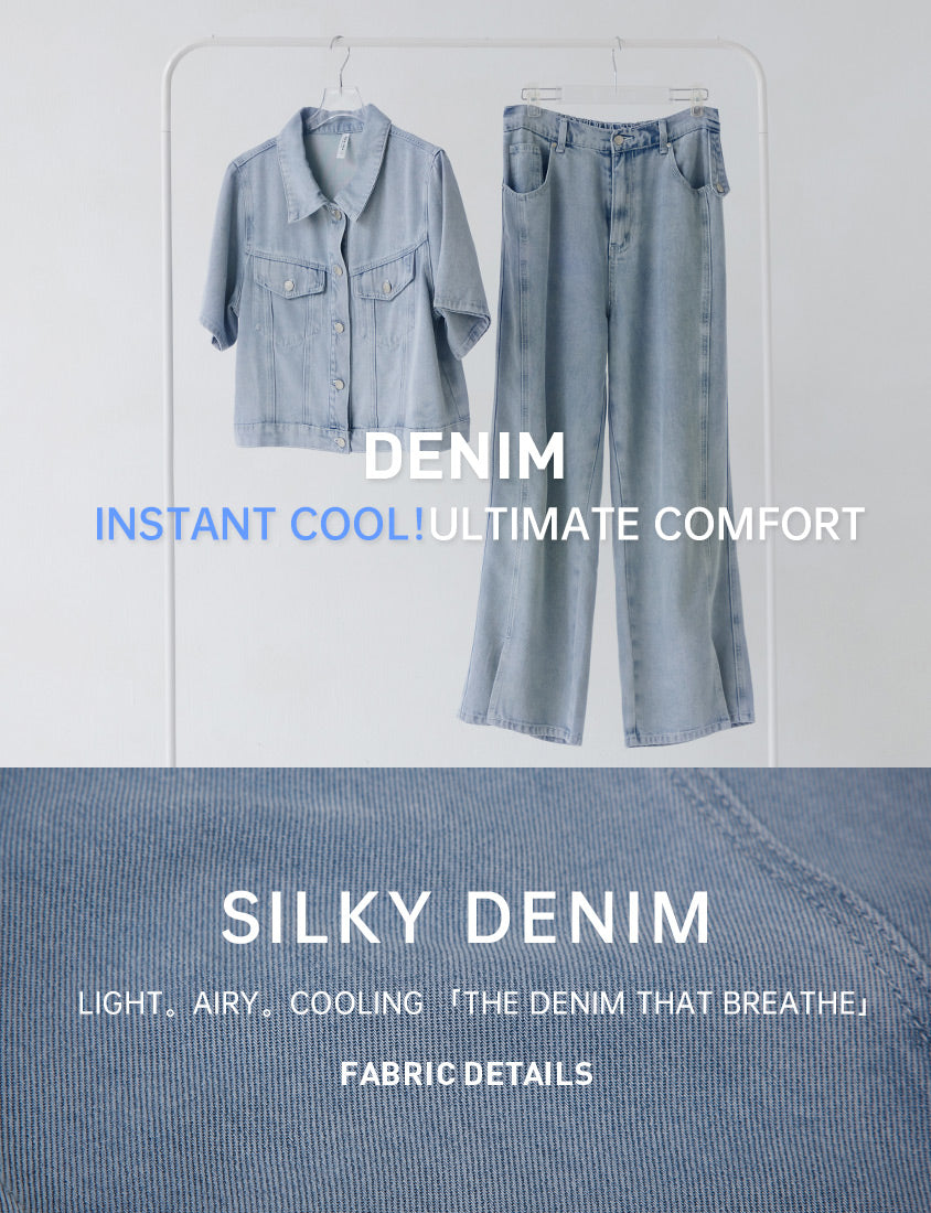 Lyocell Cooling Short Sleeve Button-Up Plus Size Jacket
