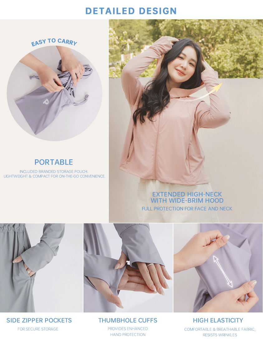 UV PRO+ Cooling Tech Sun Protection Plus Size Cropped Jacket