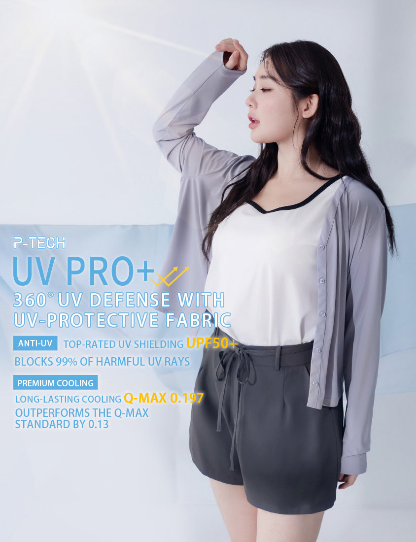 MISS. UV PRO+ Cooling Tech V-Neck Sun Protection Plus Size Jacket