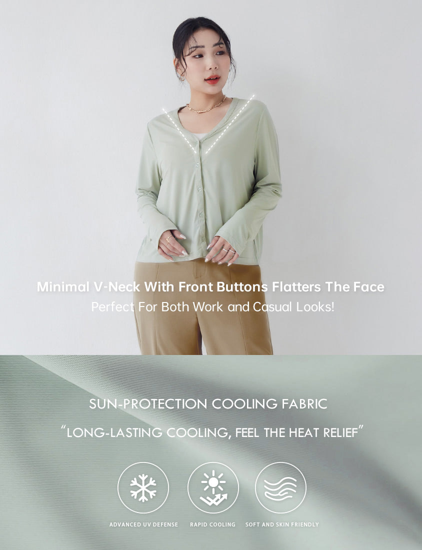 MISS. UV PRO+ Cooling Tech V-Neck Sun Protection Plus Size Jacket