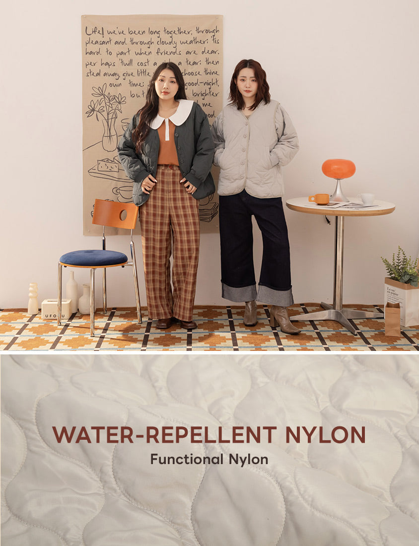 Japanese Style Water-Repellent 2-Way Padded Plus Size Coat