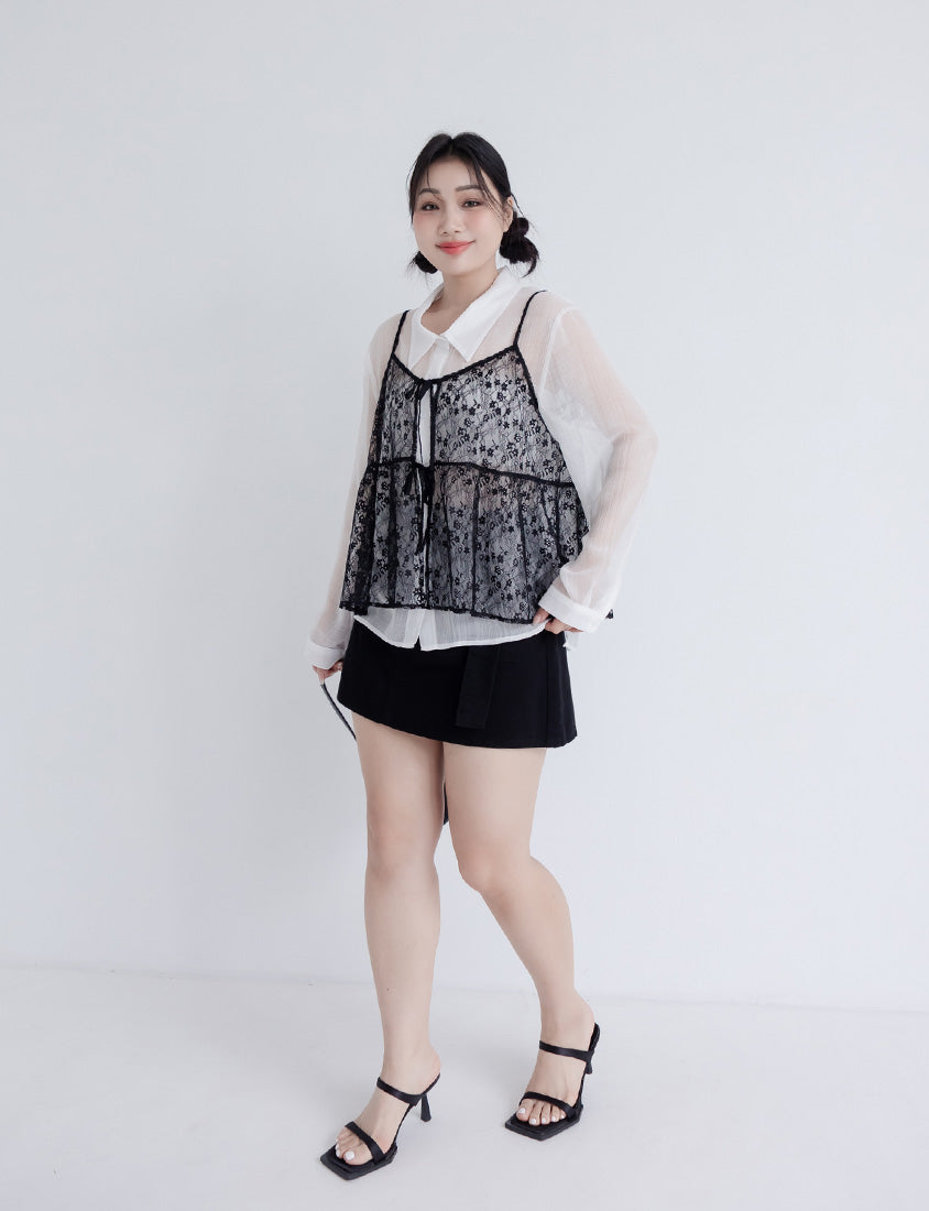 Adjustable Lace Front Tie Plus Size Cami