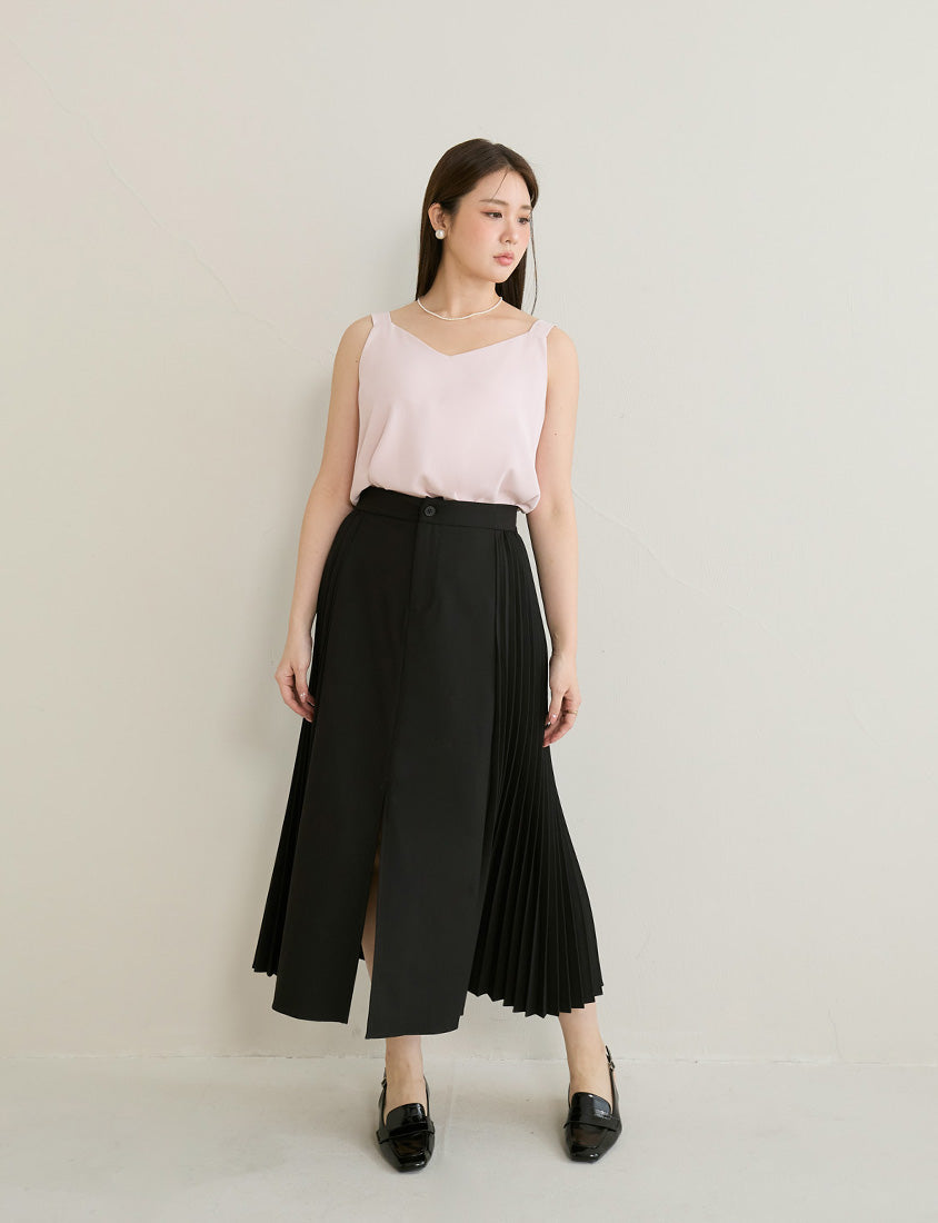 MISS. Two Way Reversible Matte Chiffon Plus Size Tank Top