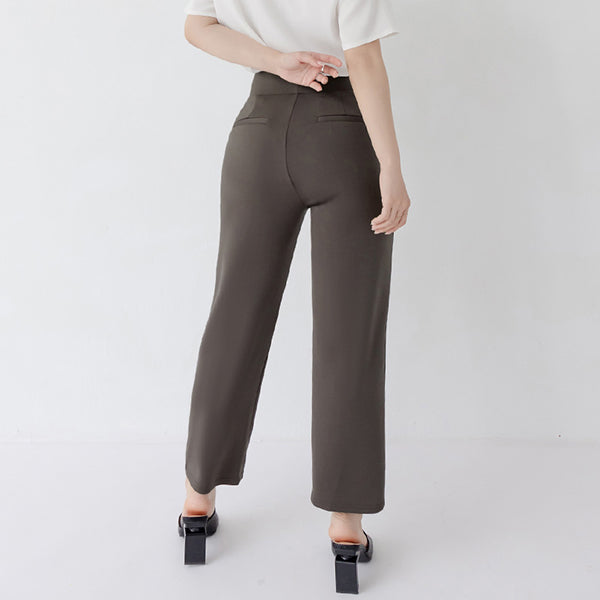 MISS. Waist-Sculpting Slimming Plus Size Straight Tailored Pants