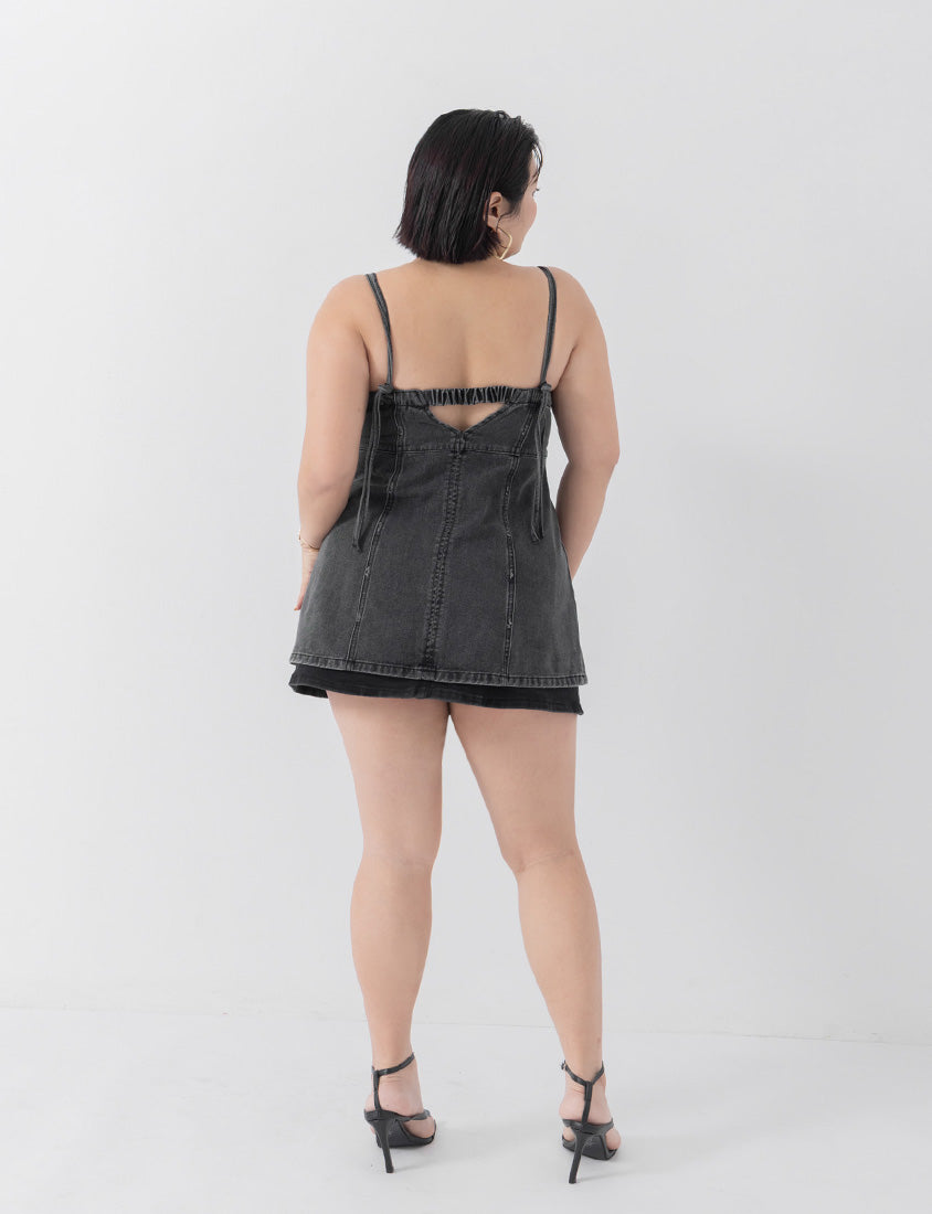 MUA! Distressed Zip-Up Convertible Plus Size Denim Vest