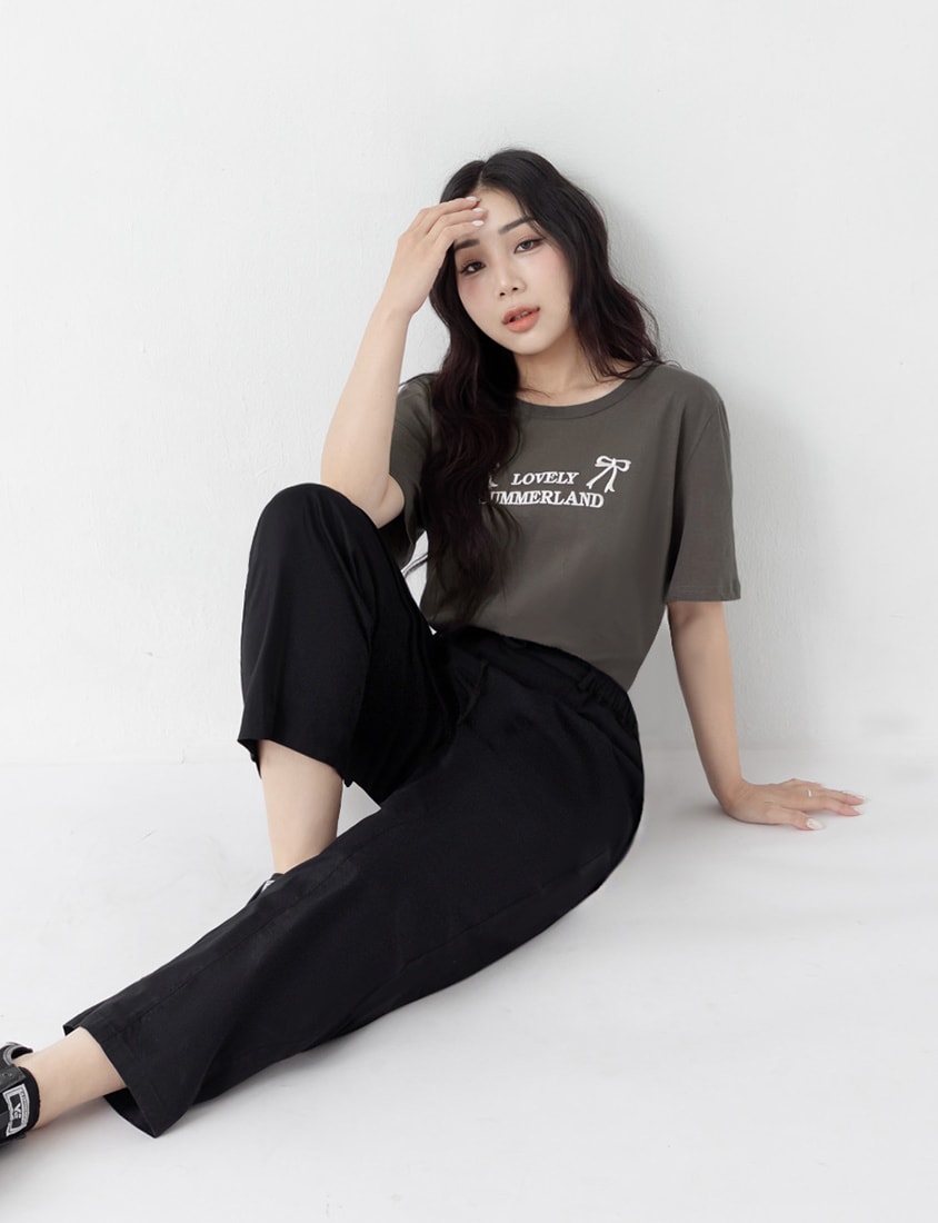 Utility Side-Tie Big Pocket Plus Size Boyfriend Pants