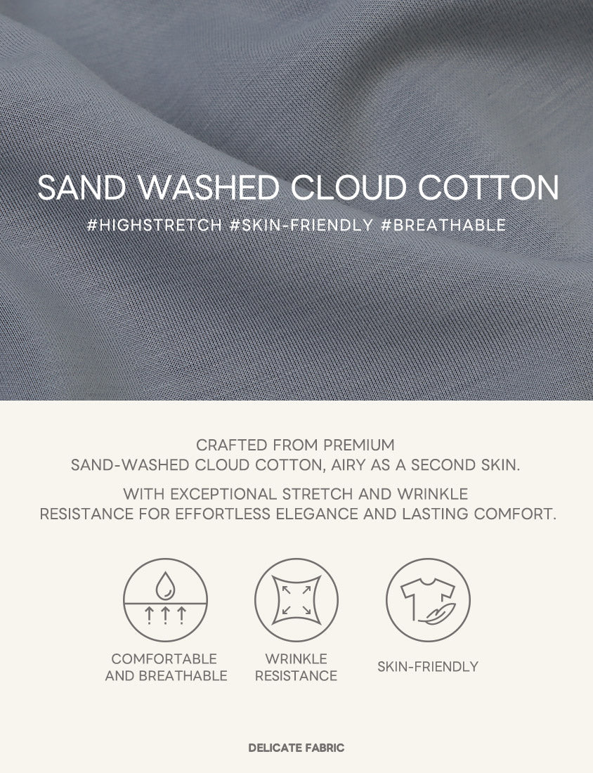 Cloud Cotton Elastic Back Waist Plus Size Mermaid Maxi Skirt