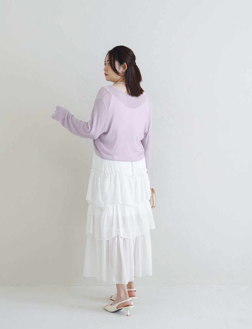 MISS. Lyocell Icy Silk Knit Plus Size Cropped Cardigan
