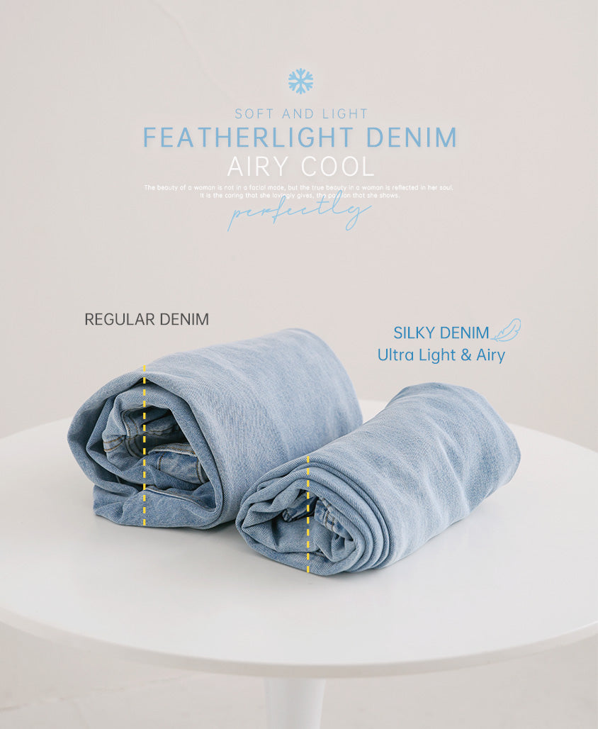 Lyocell Silky Denim Elastic Waist-Tie Plus Size Harem Jeans