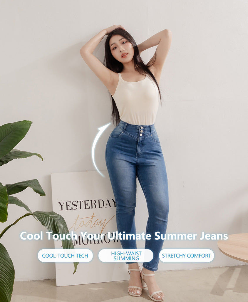 Cooling Tech Slim Fit Plus Size Jeans