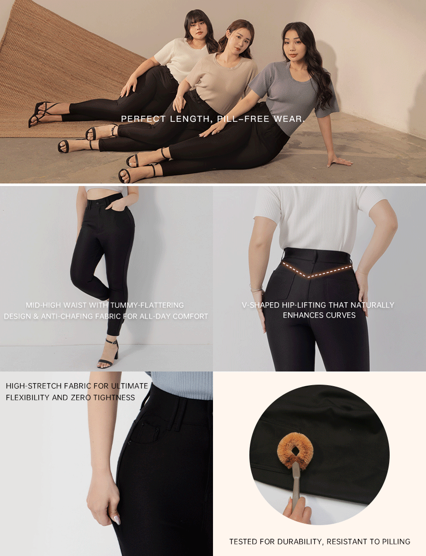 Perfect Proportion Anti-Pilling Plus Size Stretch Pants (Tall Length)