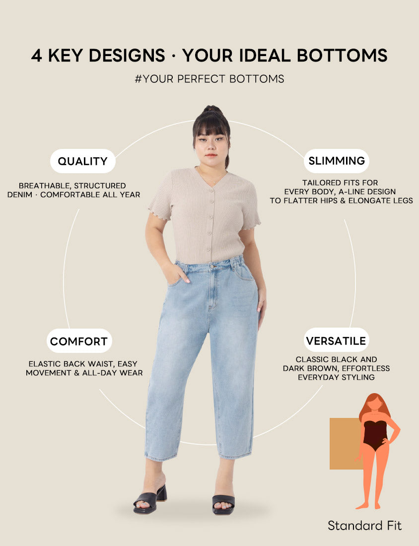 Standard Perfect Fit Plus Size Boyfriend Jeans