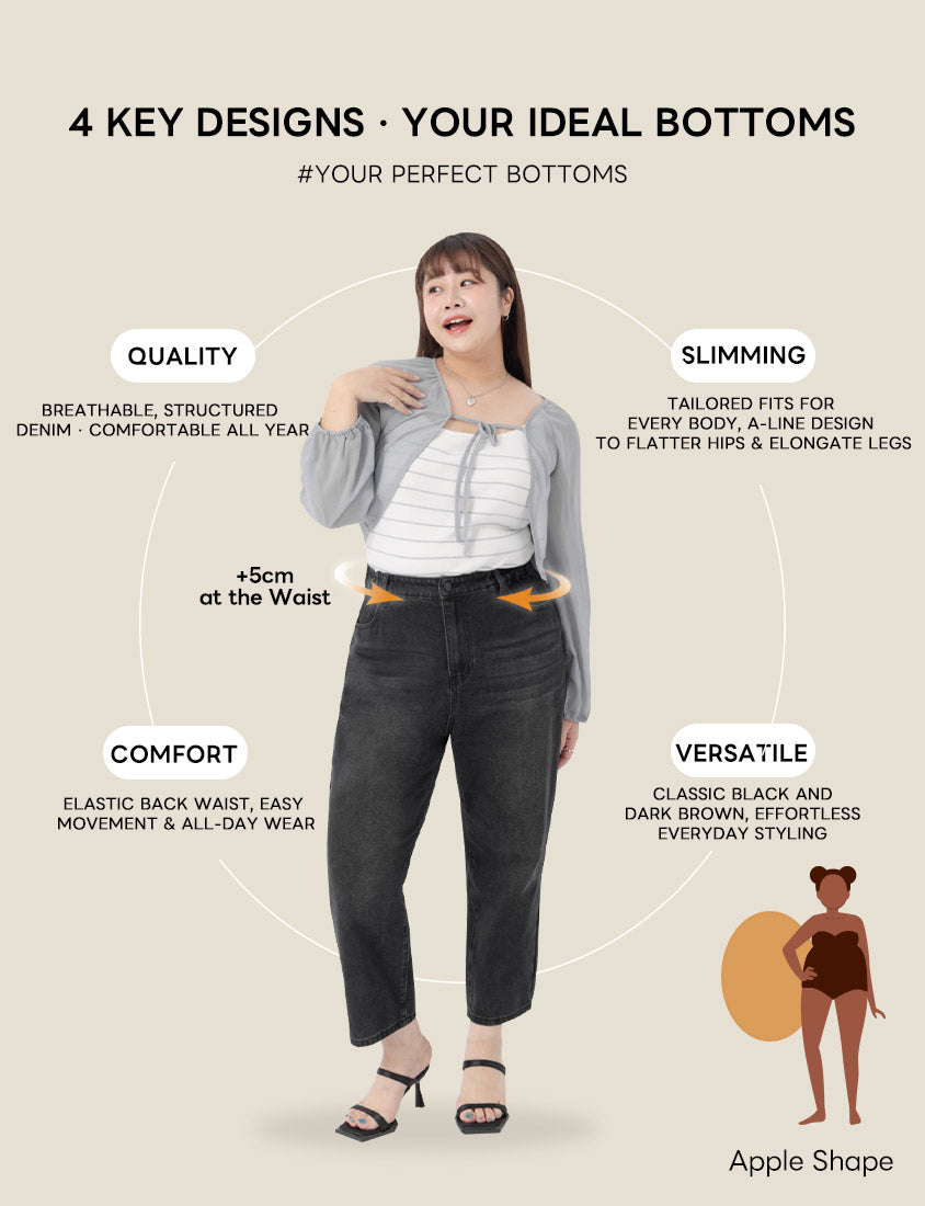 Apple-Shaped Friendly! Perfect Fit Plus Size Boyfriend Jeans